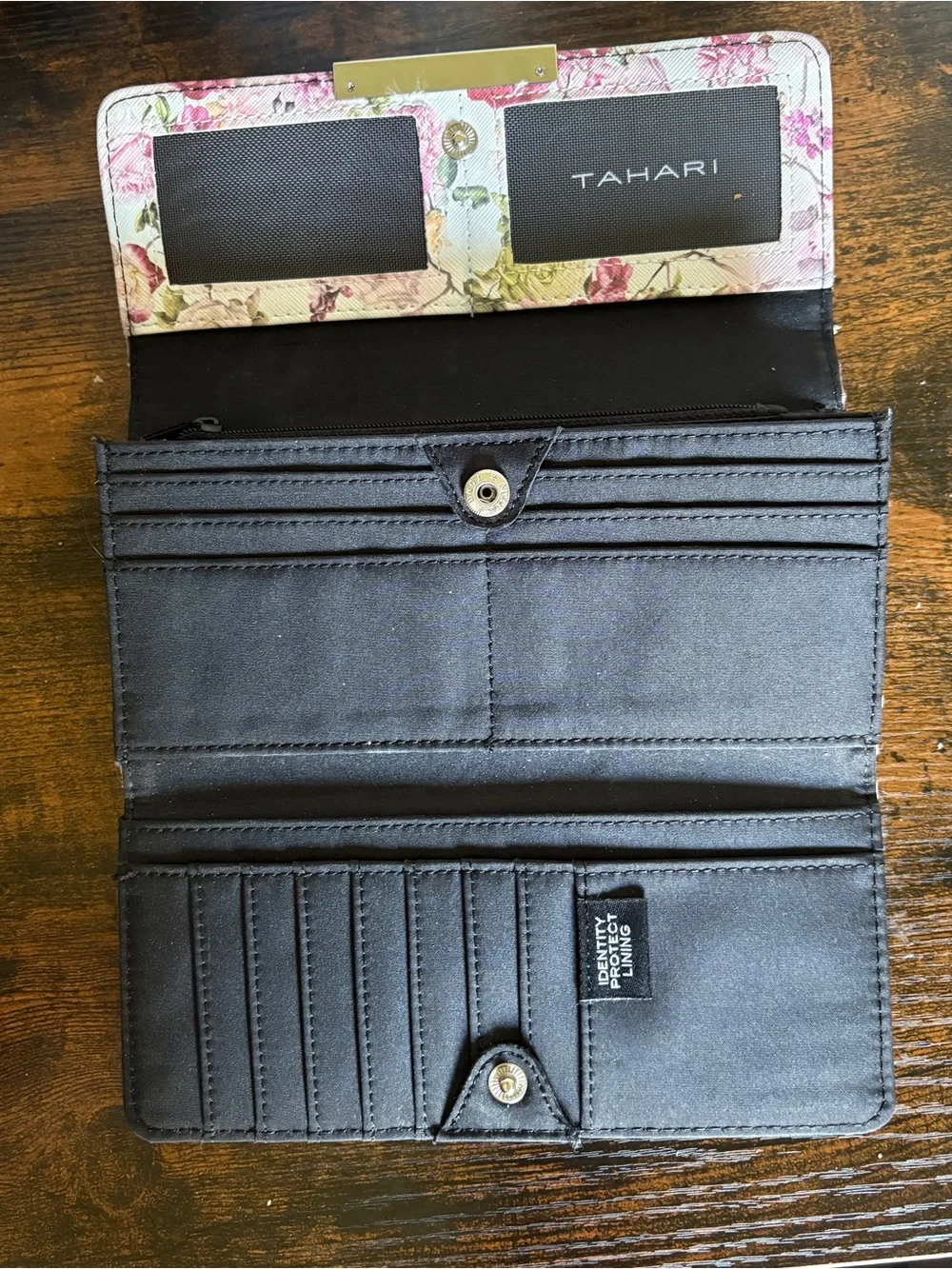 Tahari Floral Wallet with Identity Protection Lining